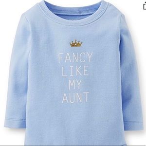 Carter “Fancy like my Auntie” Onesie - size 3month